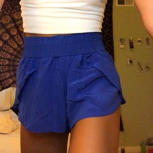 Blue flowy shorts